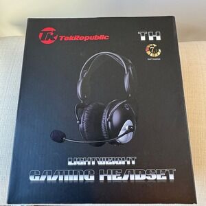 TekRepublic TH Gaming Headset Black Virtual 7.1 Surround Sound USB